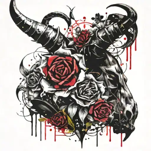 Demon Horns Flowers Blood Balance