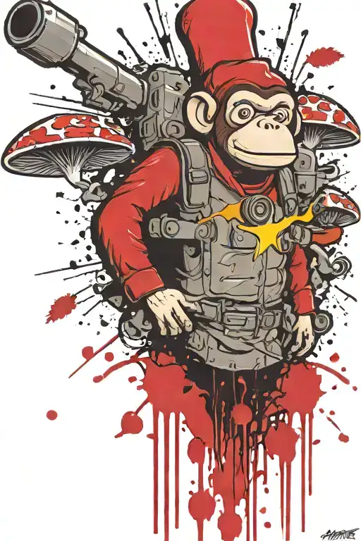 Curious George Boomers Grenade Exploding Inconspicuouslmushrooms