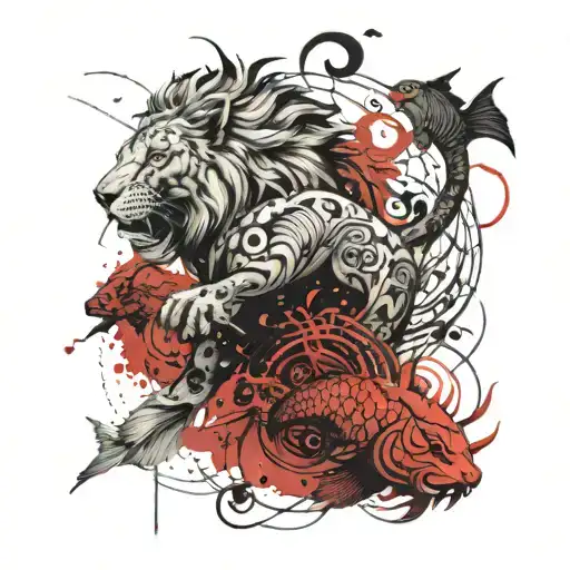 Fish And Lion Zodiac Signs Two