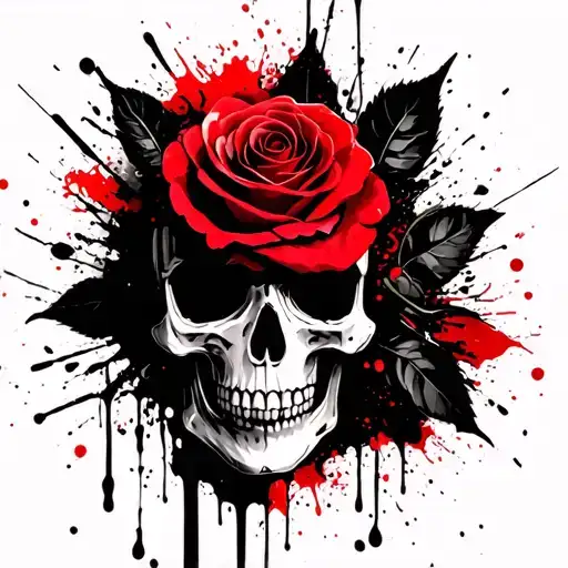 Skull And Rose