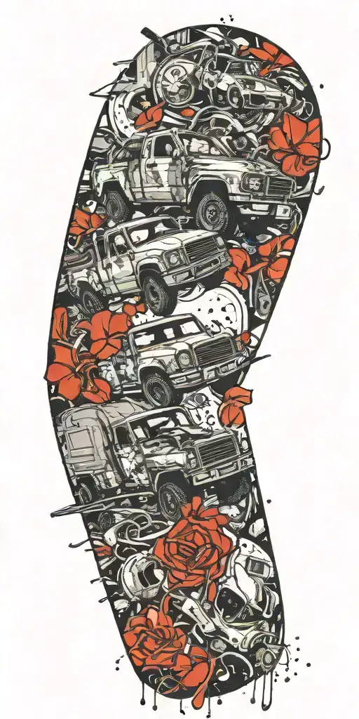 Truck Car Wrecked By Grenade On Shrooms