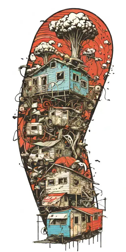 Trailer Park Tornado Explosion By Grenade On Shrooms