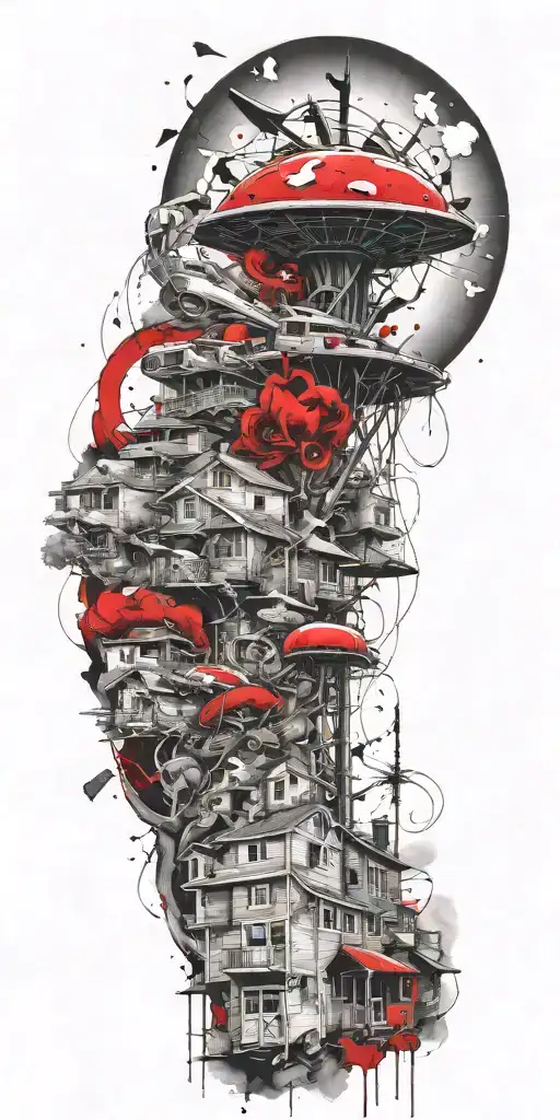 Suburban Tornado Gunsmoke Explosion By Grenade On Shrooms