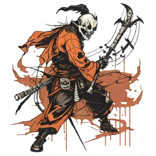 The Pumpkin King Fights A Samurai During The Pumpkin Moon