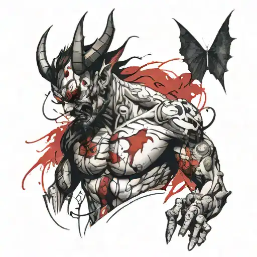 A Demon Crawls Out Of A Man's Chest