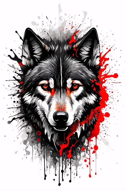 Forest Sun Ray Wolf Face Smoke