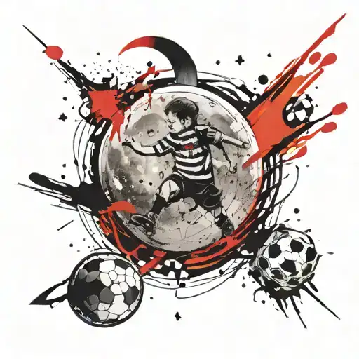 Moon With Dreamworks Child And Star From Uefa Champions League