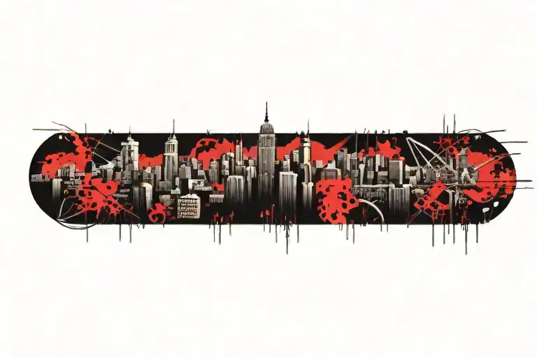 City Outline Flat Earth