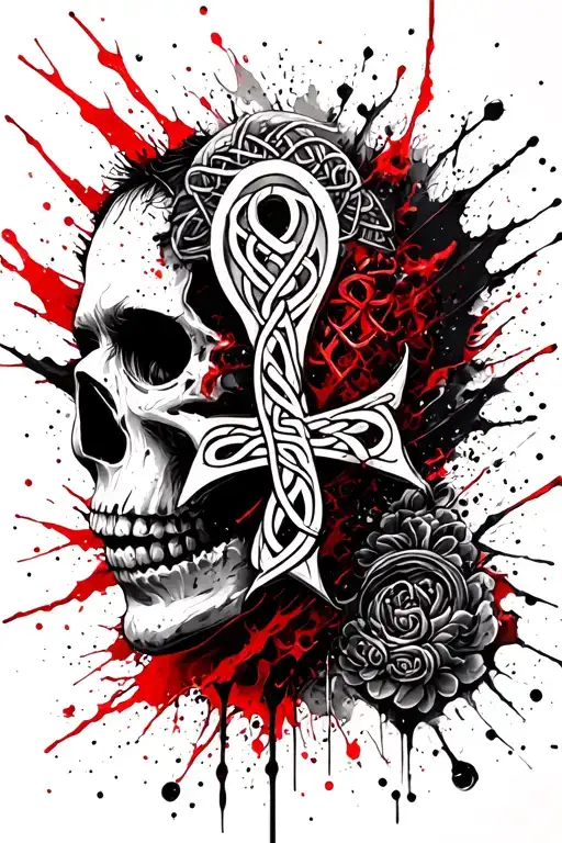 Celtic Rune With Skulptur