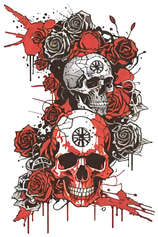 Depression Skull With The Words