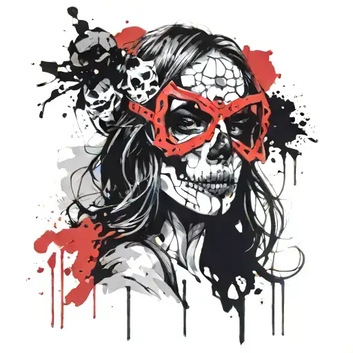 Skull Girl In Mask
