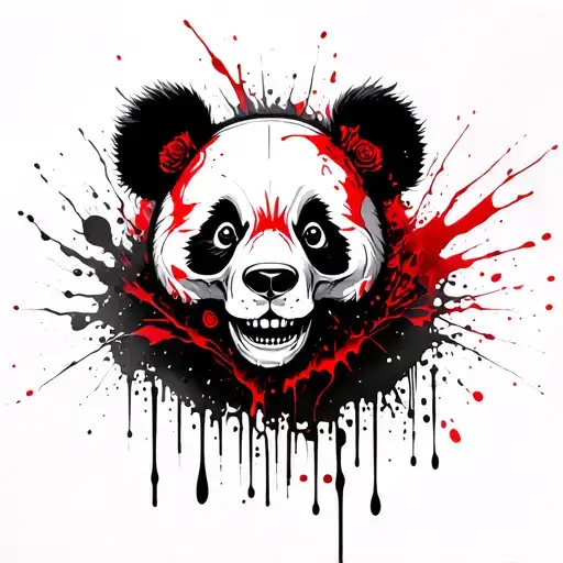 Skulls And Panda Trash Polka Style