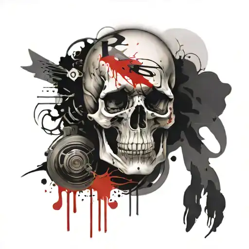 Skull And Text