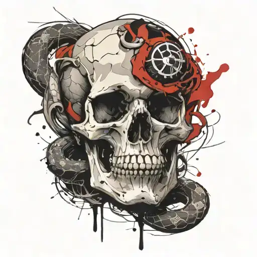 Skull And Snake