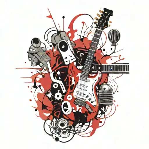 Guitar And Microphone