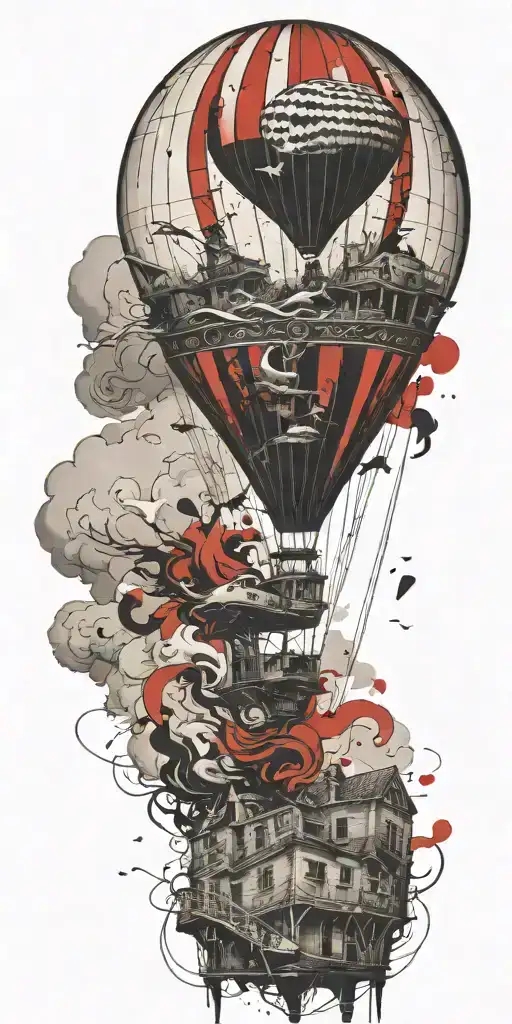 Hot Air Balloon In A Tornado Never Give Up
