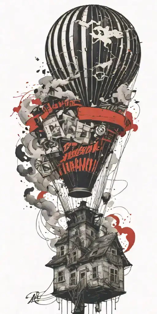 Hot Air Balloon In A Tornado Never Give Up