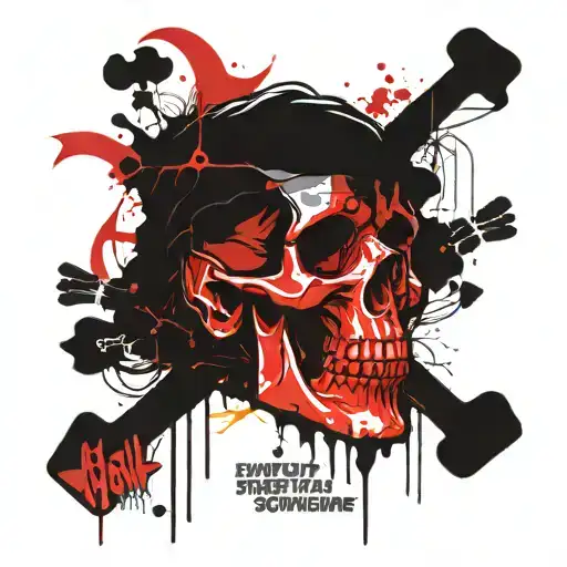 Skull With Quote 'Everyone Is The Villain In Someone's Story'