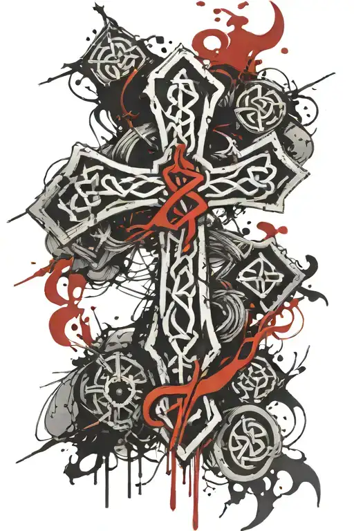 Cross And Celtic Knot