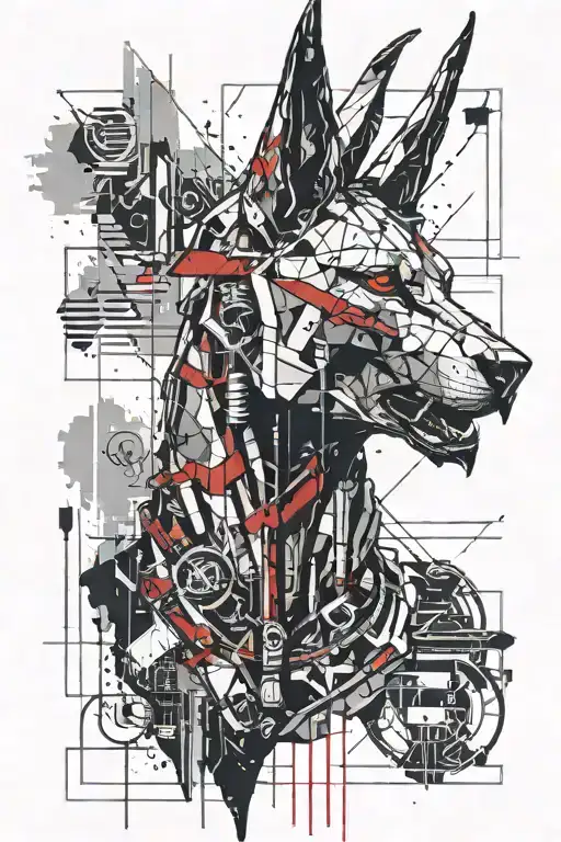 Cyberpunk Anubis Egyptian God
