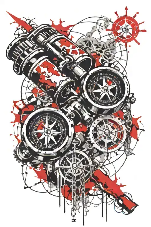 Compass Anchor Binoculars Chains