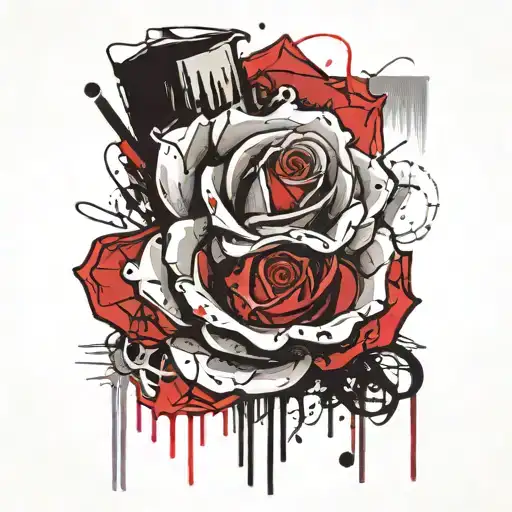 A Rose Wrapping Around The Name Payne