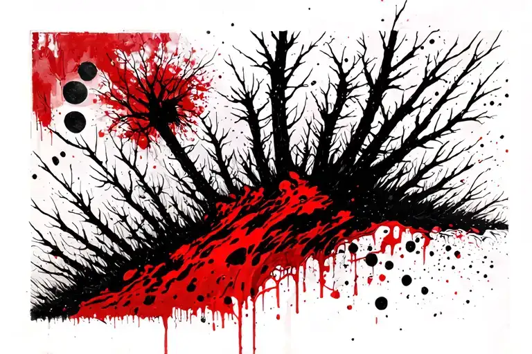 Forest Looking Up From Ground