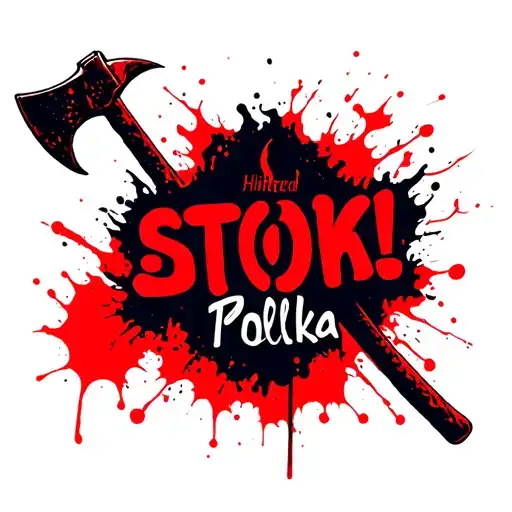 Stock In Bubble Letters Filed By The Thin Red Flag With A Fire Axe And Halogen Behind It