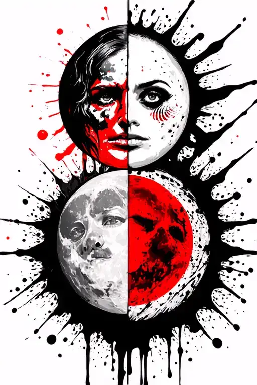Two Face Moon Sun