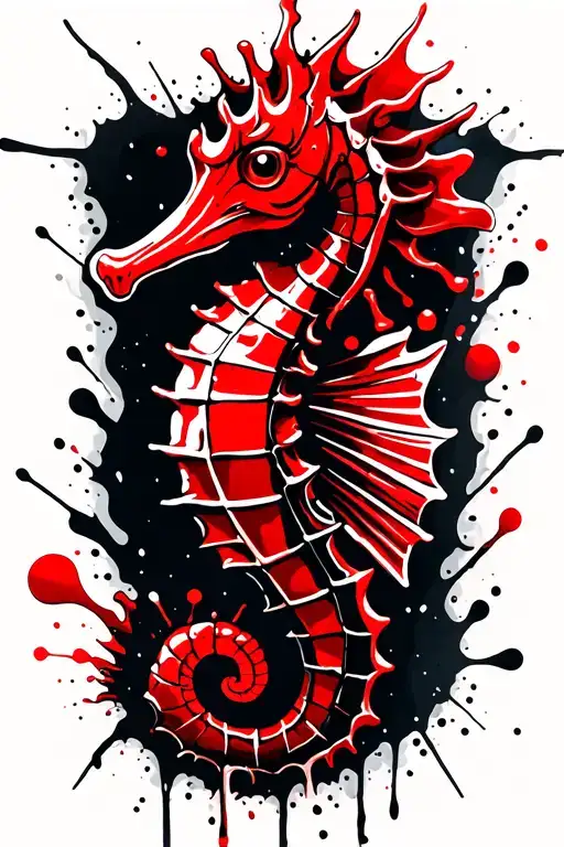 Seahorse Cartoon Character