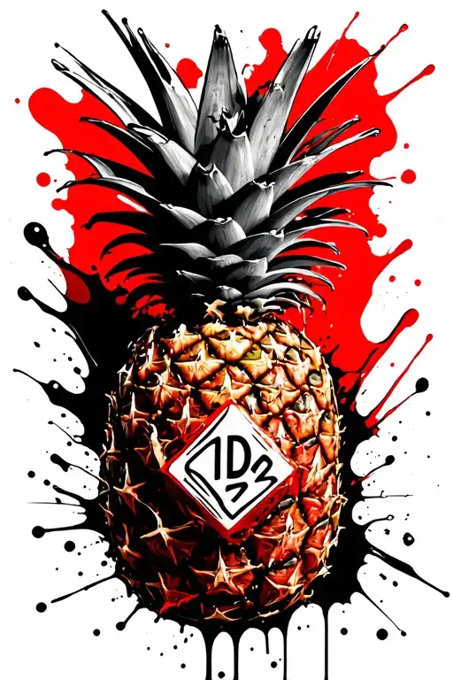 Upside-down Pineapple With A D20 In It