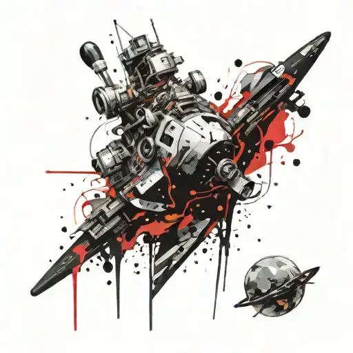 Abstract Space Travel Themed