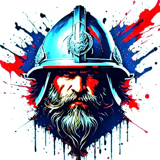 Lord Of The Ring Style Dwarven Helmet For A Firefighter