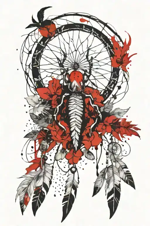 Dream Catcher Feathers Scorpion Moon