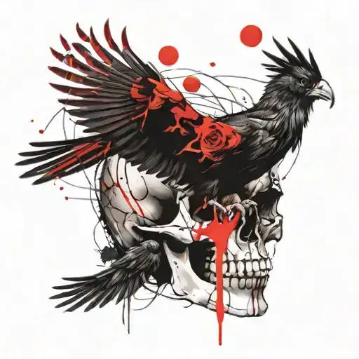 Skull And Raven