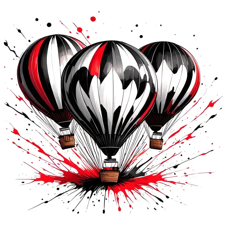 Three Hot Air Ballons