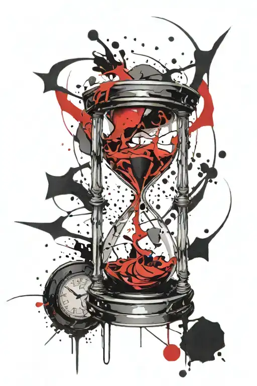 Hourglass In A Black Hole