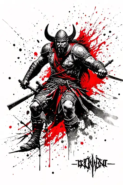 Viking Warrior Battling