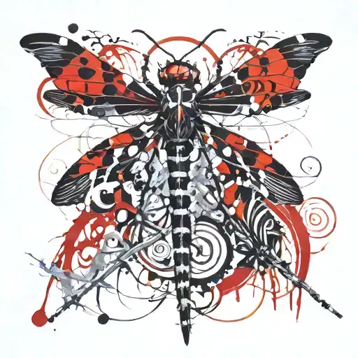 Grasshopperand Dragonfly With Spiral