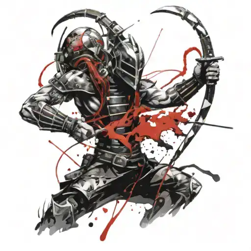 Warrior Fighting Alongside A Scorpion