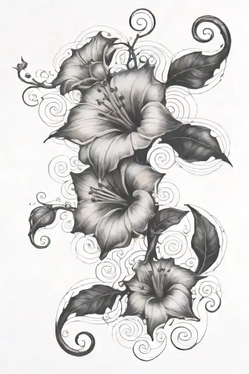 Long Thin Moonflower Vine