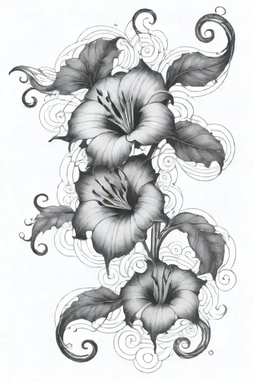 Long Thin Moonflower Vine