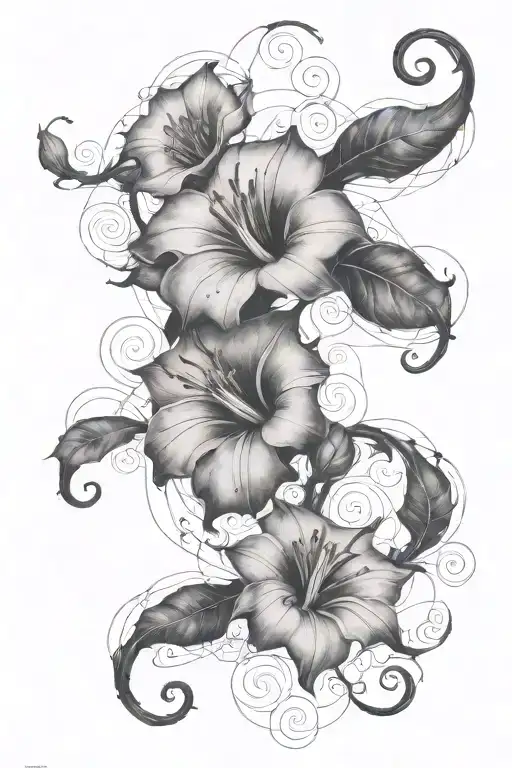 Long Thin Moonflower Vine