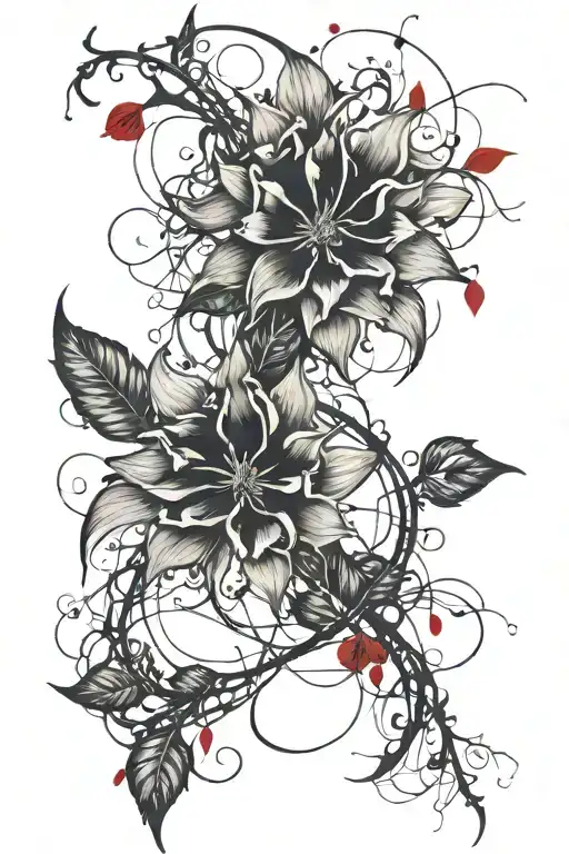 Long Thin Moonflower Vine