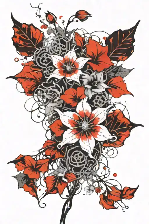 Long Thin Moonflower Vine