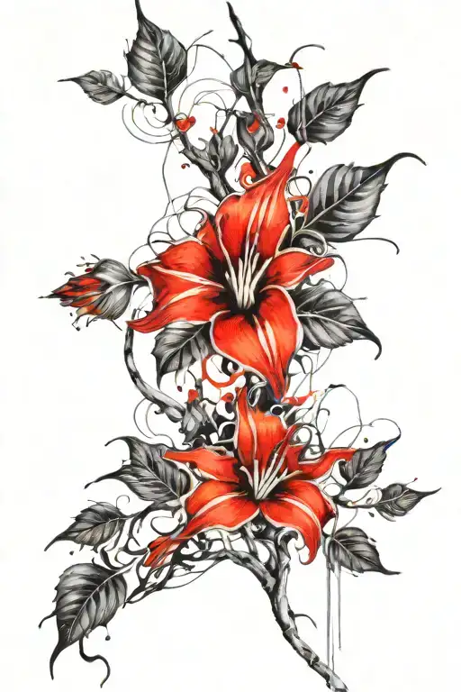 Long Thin Moonflower Vine