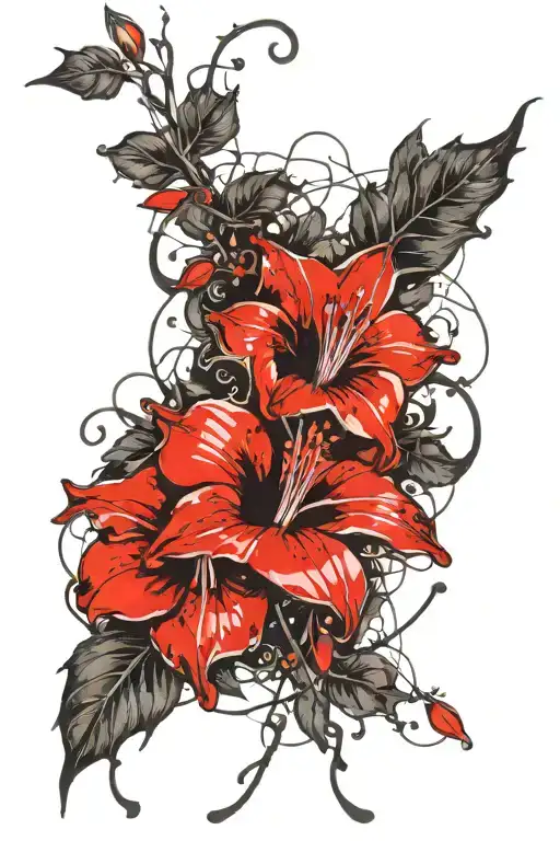 Long Thin Moonflower Vine