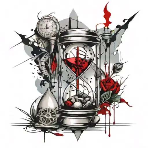 Hourglass 3D Lines Compass