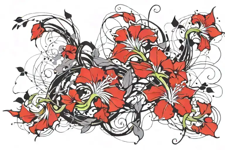 Swirling Morning Glory Vine