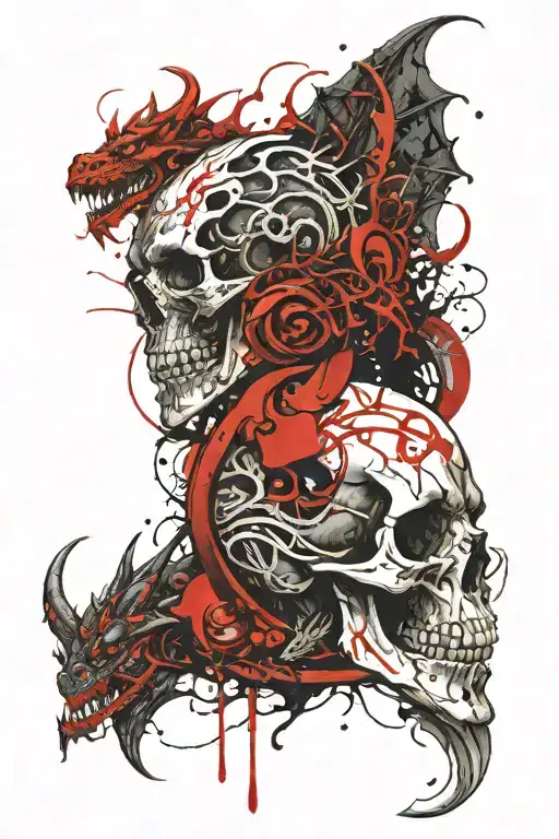 Skull And Dragon Shield